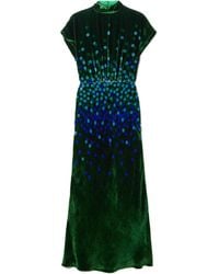 Saloni - Velvet Dress - Lyst