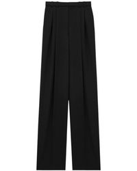 Saint Laurent - High Waist Wide Leg Pants - Lyst