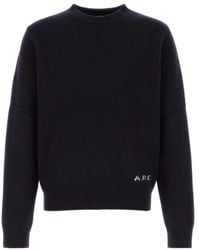 A.P.C. - Edmond Crewneck Knitted Jumper - Lyst