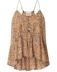Isabel Marant - Isabel Marant Étoile Lirhetta Floral Printed Sleeveless Top - Lyst