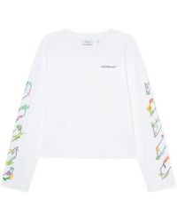 Off-White c/o Virgil Abloh - Glowing Flower Long Sleeved T-Shirt - Lyst