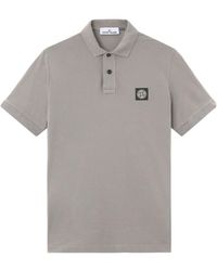 Stone Island - Slim-Fit Short-Sleeve Polo Shirt With Compass Patch - Lyst