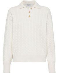 Brunello Cucinelli - Cable-Knit Cashmere Jumper - Lyst