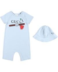 Gucci - Baby Cotton Two-Piece Gift Set With Print - Lyst