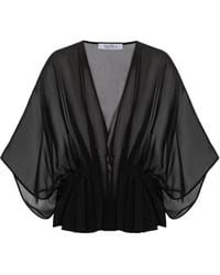 Max Mara - Mxaombrosa Deep V-Neck Blouse - Lyst
