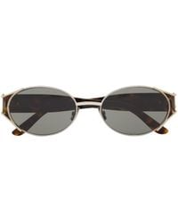 Saint Laurent - Eyewear Oval Frame Sunglasses - Lyst