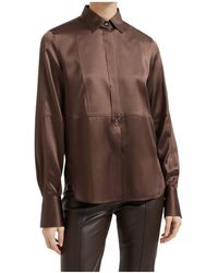Brunello Cucinelli - Long Sleeved Straight Hem Shirt - Lyst