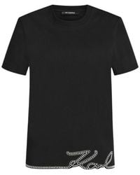 KARL LAGERFELD - Crystal-Embellished T-Shirt - Lyst