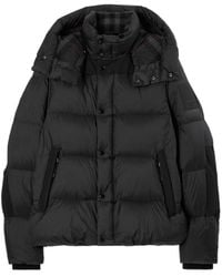 Burberry - Logo Patch Hooded Coat - Lyst