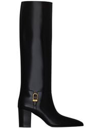 Saint Laurent - Julia Square Toe Boots - Lyst