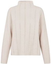 Samsøe & Samsøe - Satilly Turtleneck Openwork-Design Sweater - Lyst