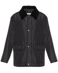 Maison Margiela - Fur Collar Buttoned Jacket - Lyst
