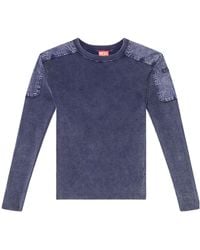 DIESEL - K-Martin Panelled Ribbed Jumper - Lyst