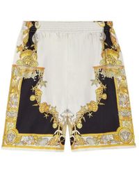 Versace - Coral Theatre Printed Elastic-Waist Shorts - Lyst