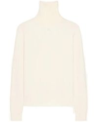 Courreges - Courrèges Zipped Collar Sweater - Lyst