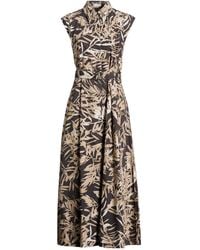Brunello Cucinelli - Charcoal Maxi Dress Cotton - Lyst