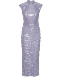 ROTATE BIRGER CHRISTENSEN - Sequin High-Neck Midi Dress - Lyst