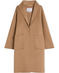 Max Mara - Long-Sleeved Coat With A Stand-Up Collar - Lyst