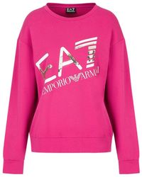 EA7 - Logo Pattern Sweater - Lyst