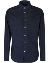 Eleventy - Long-Sleeve Denim Shirt - Lyst