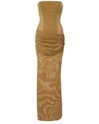 Alex Perry - Sheer Strapless Corset Dress - Lyst