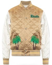 Rhude - Diamond Quilted Satin Bomber Jacket - Lyst