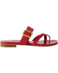 Manolo Blahnik - Round Toe Slippers - Lyst