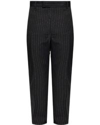 McQueen - Lurex Thread Tailored Trousers - Lyst