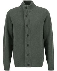 Barbour - High-Neck Button-Up Cardigan - Lyst