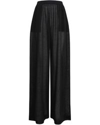 Alaïa - Alaïa Wide Leg Trousers - Lyst