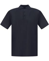 Herno - Button Detailed Short-Sleeved Polo Shirt - Lyst