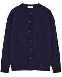 Jil Sander - Button-Up Crew-Neck Cardigan - Lyst