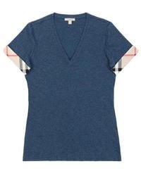 Burberry - V-Neck T-Shirt - Lyst