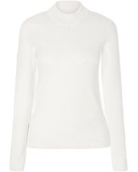 Jil Sander - Ribbed-Knit Mock-Neck Sweater - Lyst