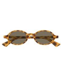 Bottega Veneta - Eyewear Oval Frame Sunglasses - Lyst
