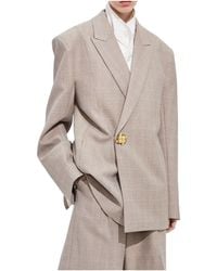 Bottega Veneta - Prince Of Wales Wool Jacket - Lyst