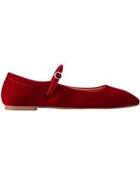 Aeyde - Velvet Mary Jane Ballet Flats - Lyst