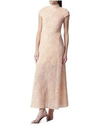 ROTATE BIRGER CHRISTENSEN - Floral-Pattern High-Neck Dress - Lyst