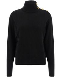 Balmain - Turtleneck Knitted Jumper - Lyst