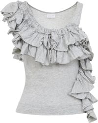 Dries Van Noten - Humza Ruffled Tank Top - Lyst