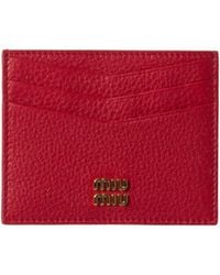 Miu Miu - Leather Card Holder - Lyst