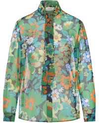 Celine - Emerald Shirt Silk - Lyst