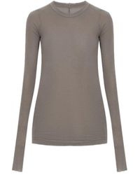 Rick Owens - Ribbed Long Sleeved Top - Lyst