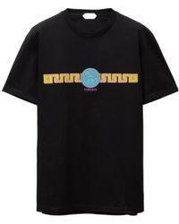 Versace - Printed Cotton-Jersey Slim T-Shirt - Lyst