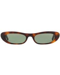 Saint Laurent - Eyewear Sl 557 Shade Oval Sunglasses - Lyst