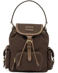 Miu Miu - Logo-Detailed Backpack - Lyst