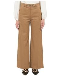 Valentino - High-Waisted Wide-Leg Trousers - Lyst