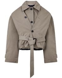 Balenciaga - Hooded Trench Coat - Lyst