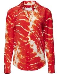 Equipment - Tie-Dye Silk Shirt - Lyst