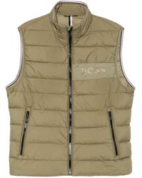BOSS - Logo Padded Gilet - Lyst